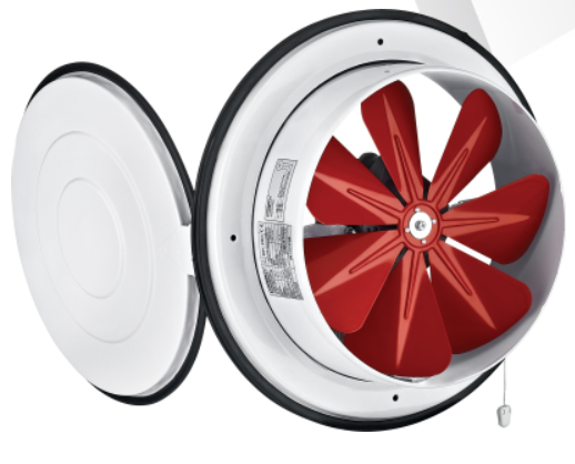 Kapaklı Aksiyel Fan