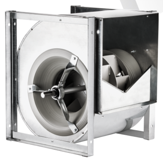 Çift emişli -Kayış Kasnaklı - Kanaklı- Geriye Eğimli Kanatlı Radyal Fan